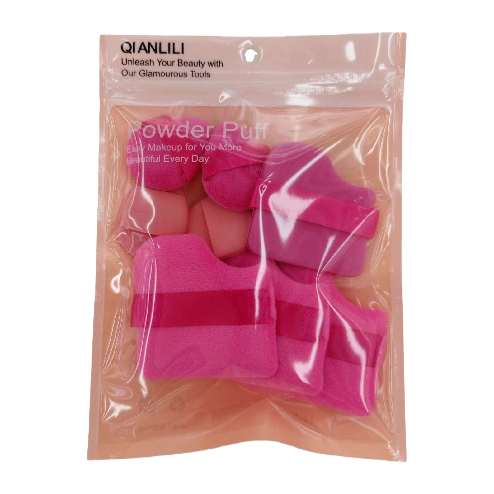 Pink powder puff set, soft powder puff makeup tools, powder puff combination, beauty products 110411367 Item Picture