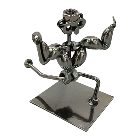 铁艺工艺摆件  肌肉男白底实物图