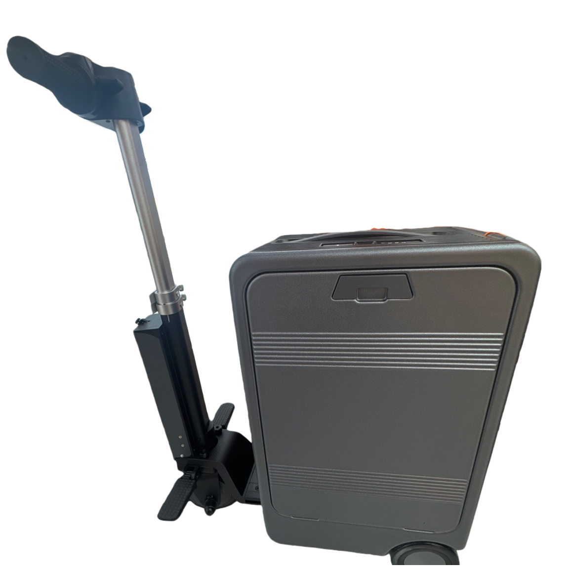 The 20-inch grey hard-shell suitcase has a large capacity, is pressure-resistant, wear-resistant, lightweight and durable Item Picture