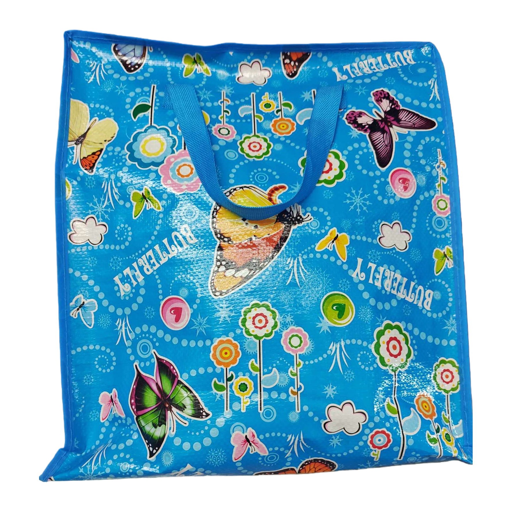 Blue butterfly pattern handbag, simple and fashionable shopping bag 151743518 Item Picture