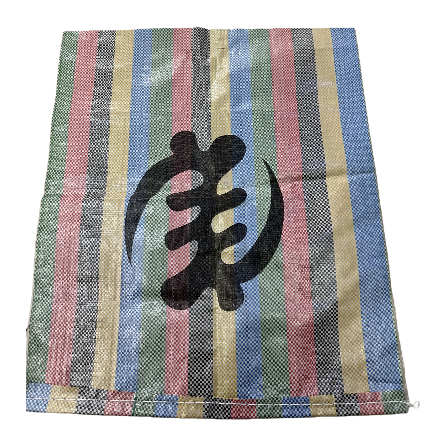 Colorful striped fabric and black fishbone pattern fabric Item Picture