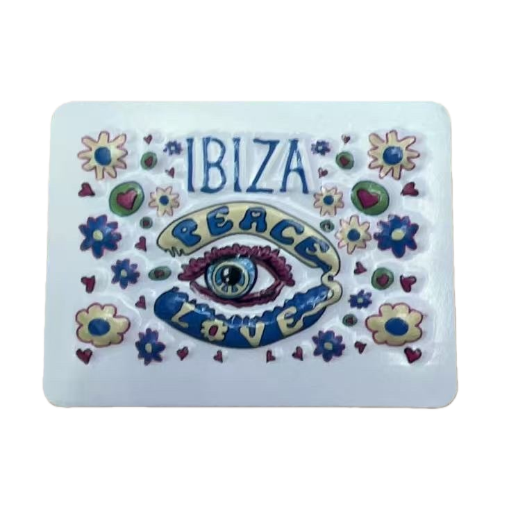 装饰画+IBIZA和平之眼主题磁贴白底实物图