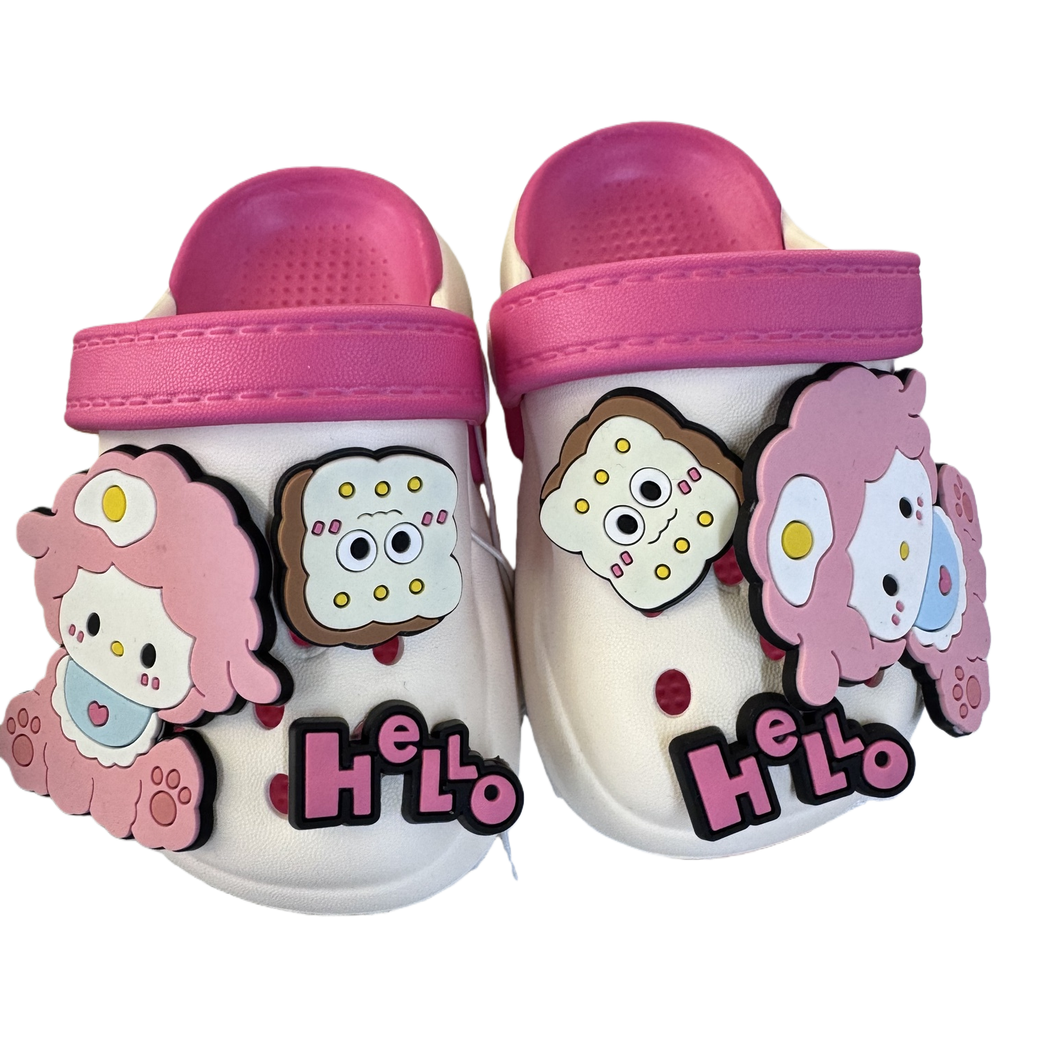 Hello Kitty crocs are cute cartoon children's soft-soled shoes that are anti-slip and breathable Item Picture