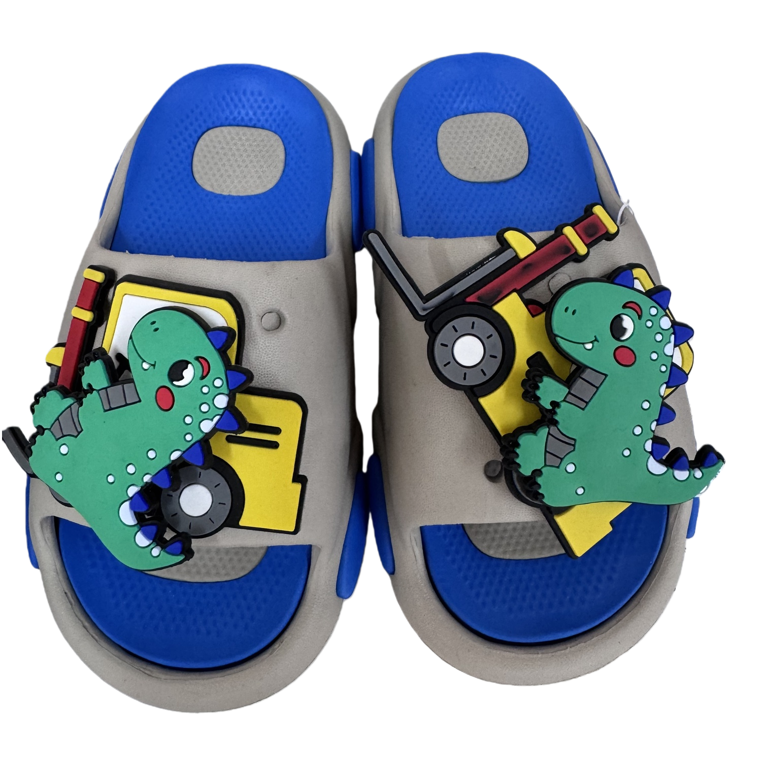 Cartoon dinosaur pattern children's slippers, anti-slip soft soles, cute home slippers Item Picture