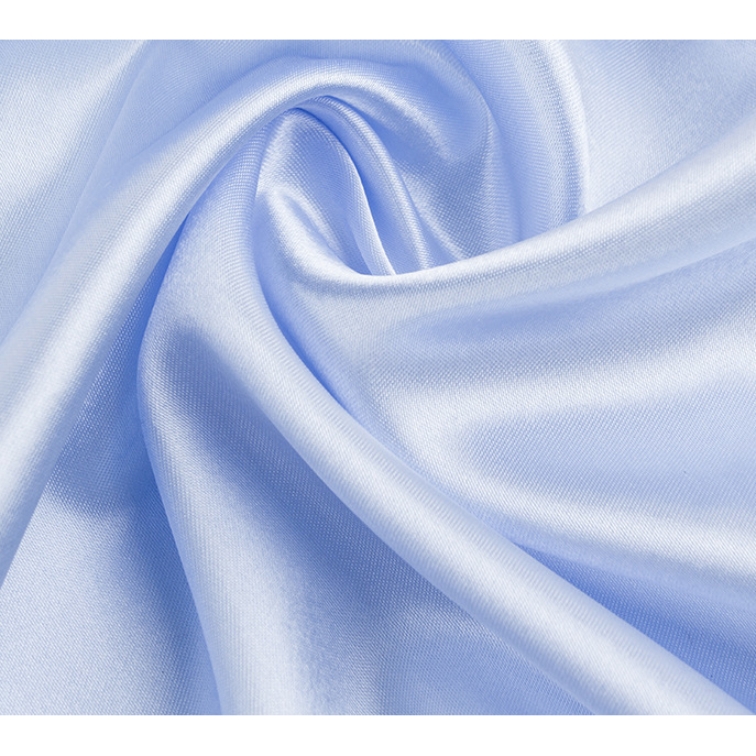 浅蓝色丝绸面料柔软透气家居布料家用装饰布料