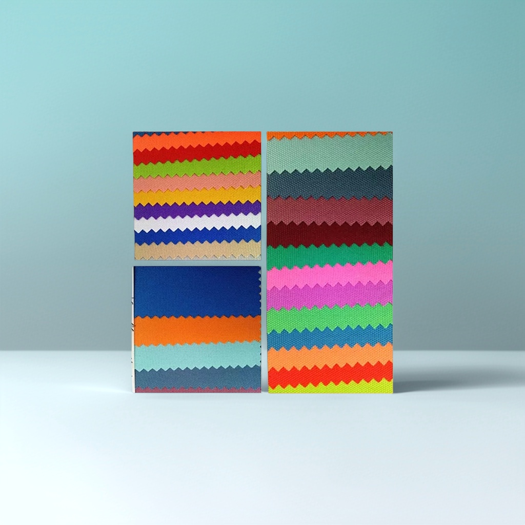 Colorful striped fabric sample: High-quality fabric with clear texture, soft and breathable, and can be cut