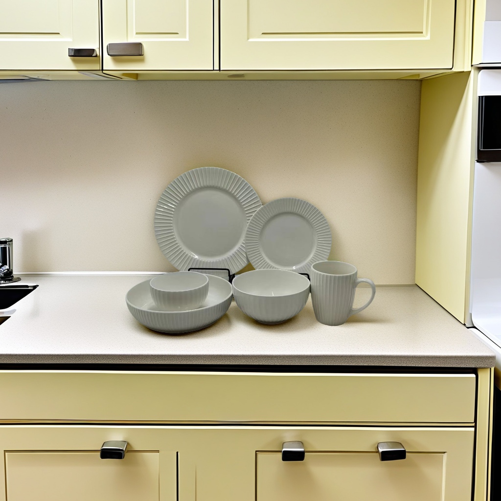 White ceramic tableware, plates, bowls and cups, home set, simple and daily-use Application Scenario