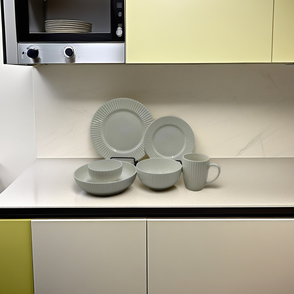 白色陶瓷餐具盘子碗杯子家用套装简约日用