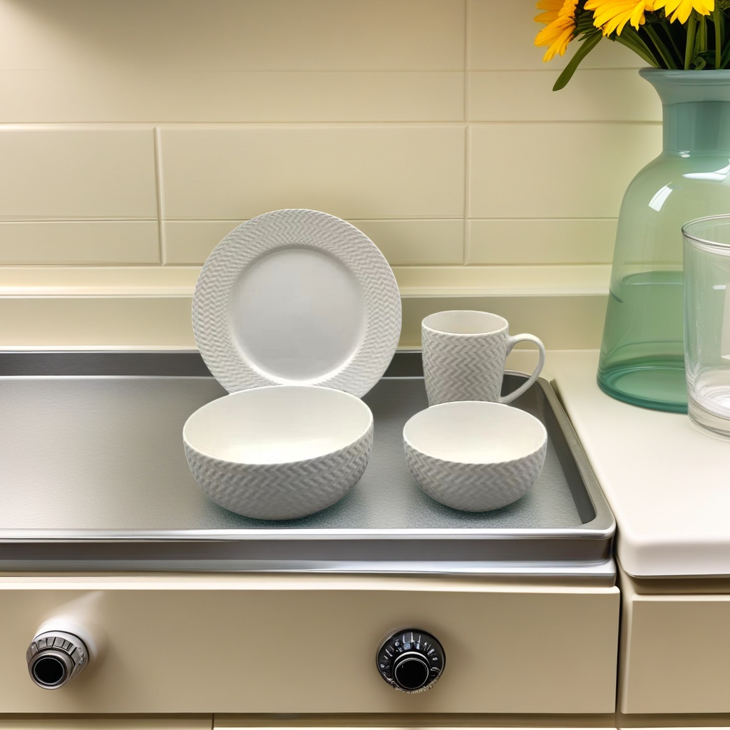 White ceramic tableware, plates, cups and bowls, home set, simple style, durable Specification image