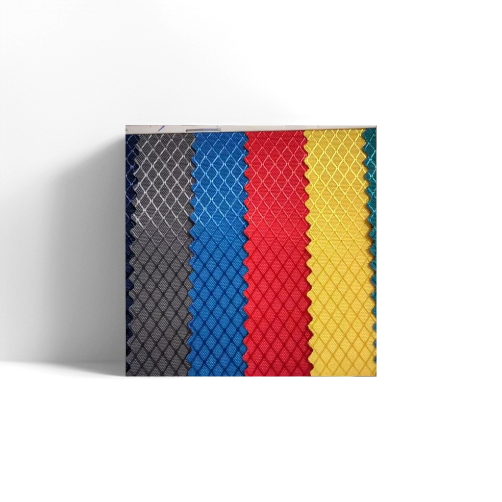 High-quality colored diamond-patterned fabric is available in stock Specification image