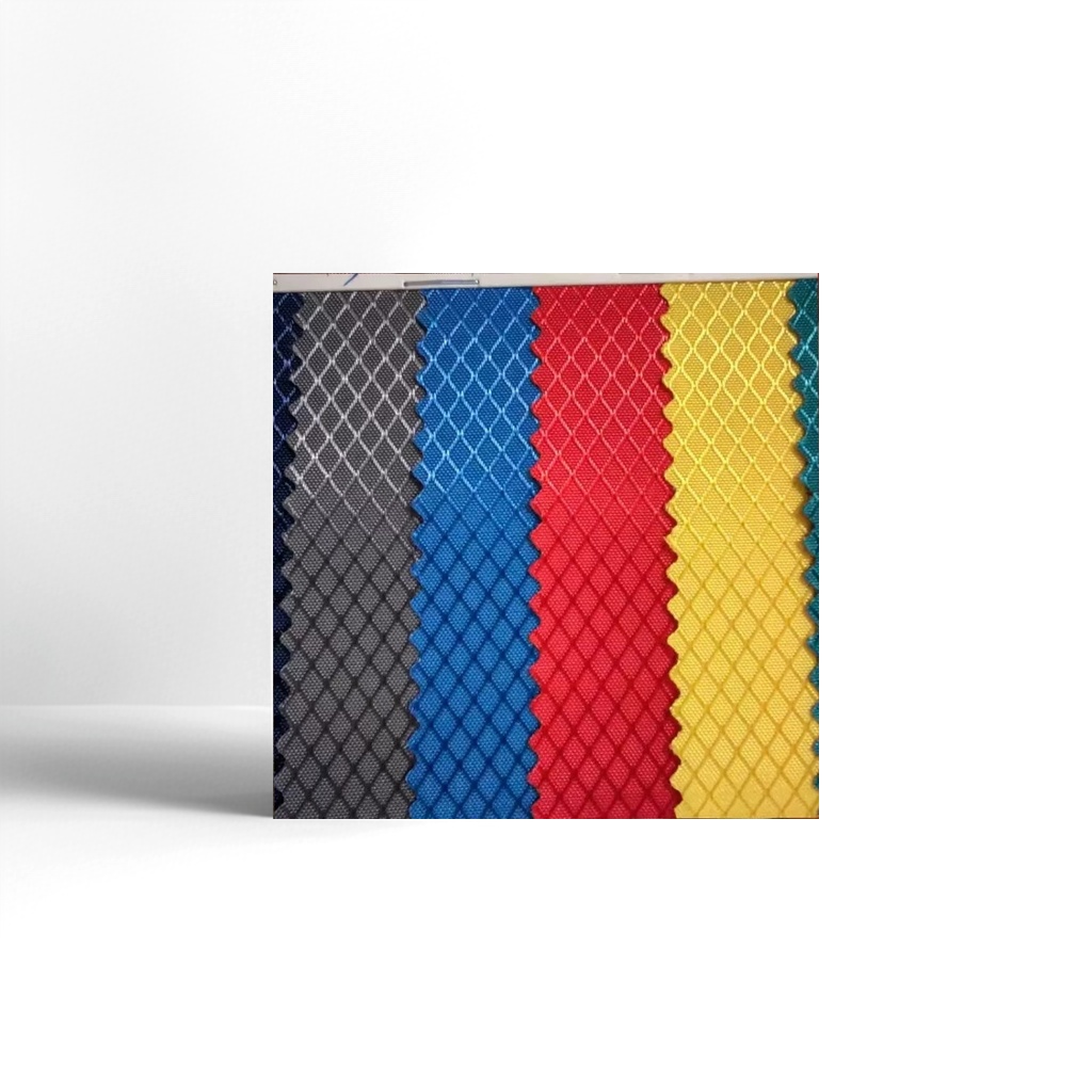 High-quality colored diamond-patterned fabric is available in stock details Picture