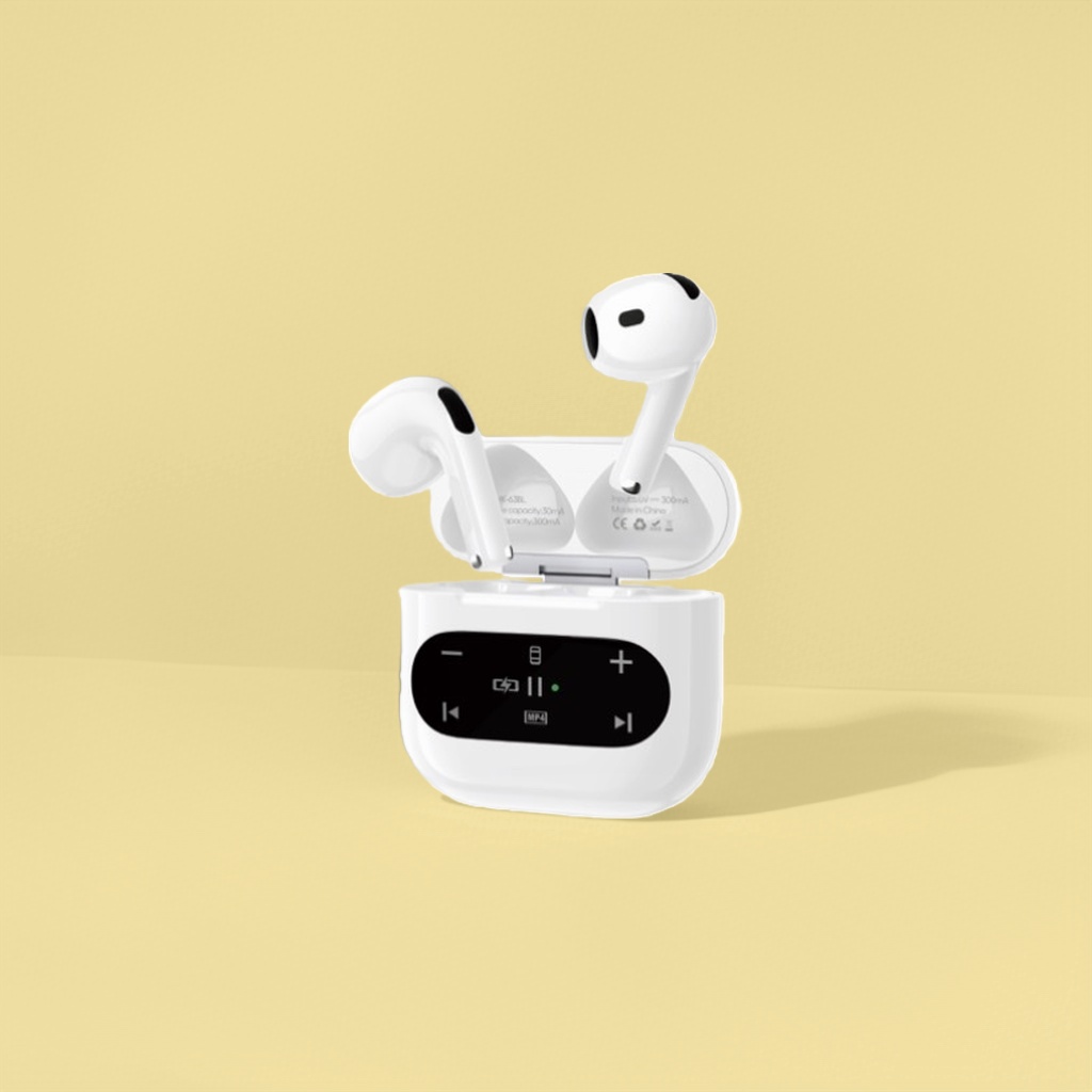 HK-64BL TWS Bluetooth headphones with SIM card, wireless headphones, noise-cancelling Bluetooth 50, high-definition sound quality, long battery life, portable charging case details Picture