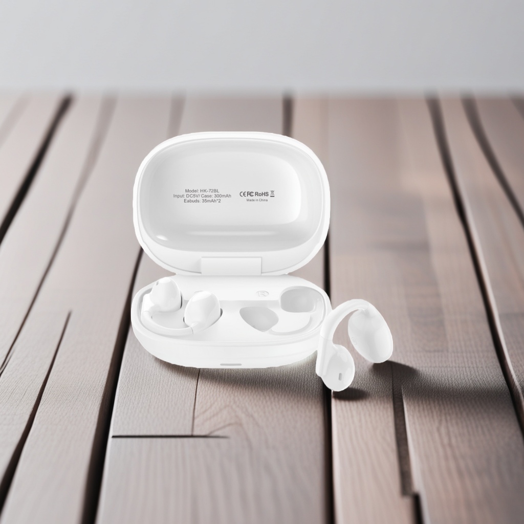 The wireless headphones come with a charging case. The noise-cancelling Bluetooth 50 connection is stable and has a long battery life details Picture