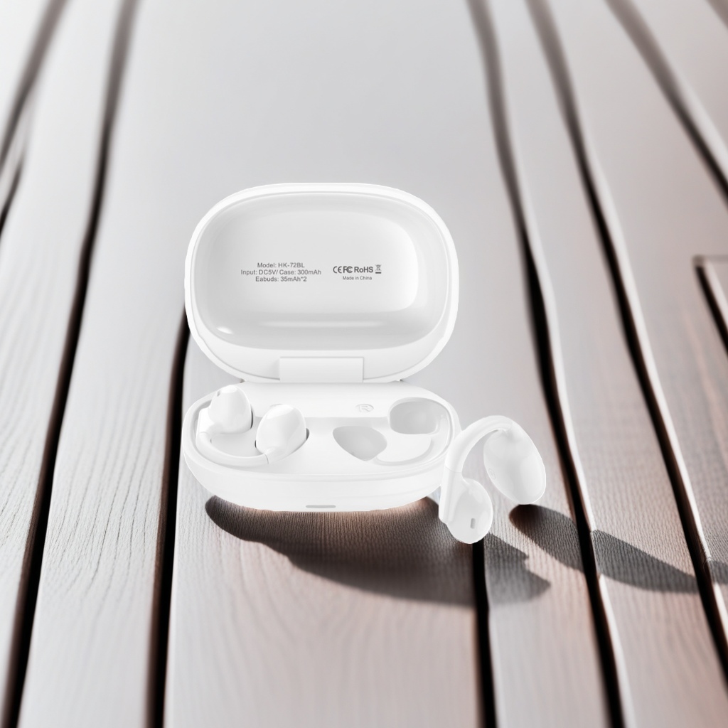 The wireless headphones come with a charging case. The noise-cancelling Bluetooth 50 connection is stable and has a long battery life Application Scenario