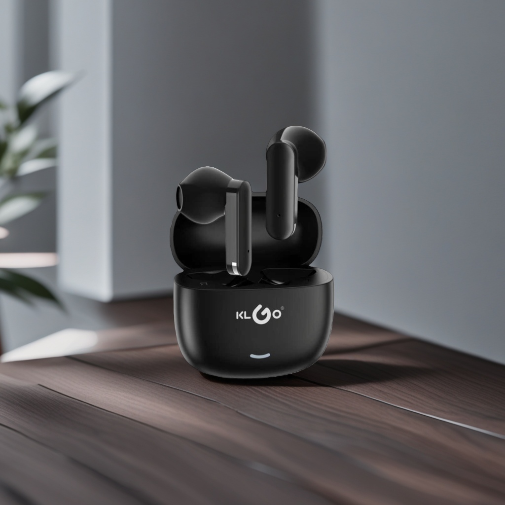 The KLGO wireless headphones feature noise-cancelling Bluetooth 50, high-definition sound quality and long battery life