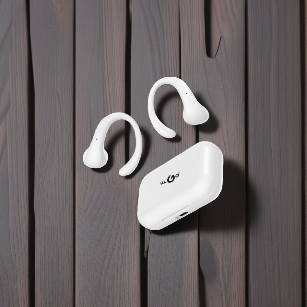 KLGO wireless headphones with charging case, noise-cancelling, clear sound quality, portable Bluetooth 50