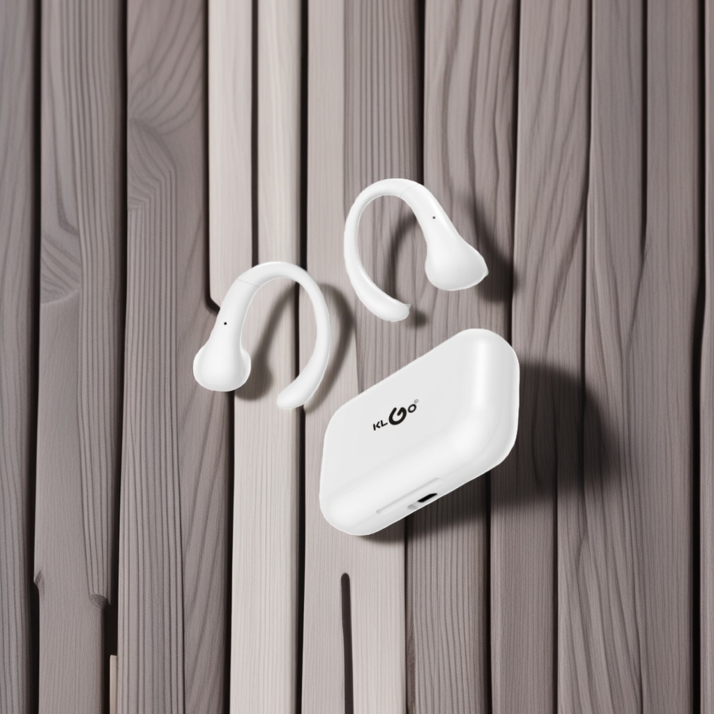 KLGO wireless headphones with charging case, noise-cancelling, clear sound quality, portable Bluetooth 50 details Picture