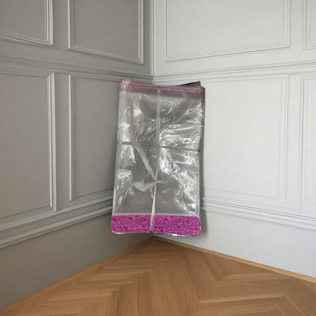 Transparent plastic bags, food-grade large, thickened, reusable packaging bags for household use details Picture