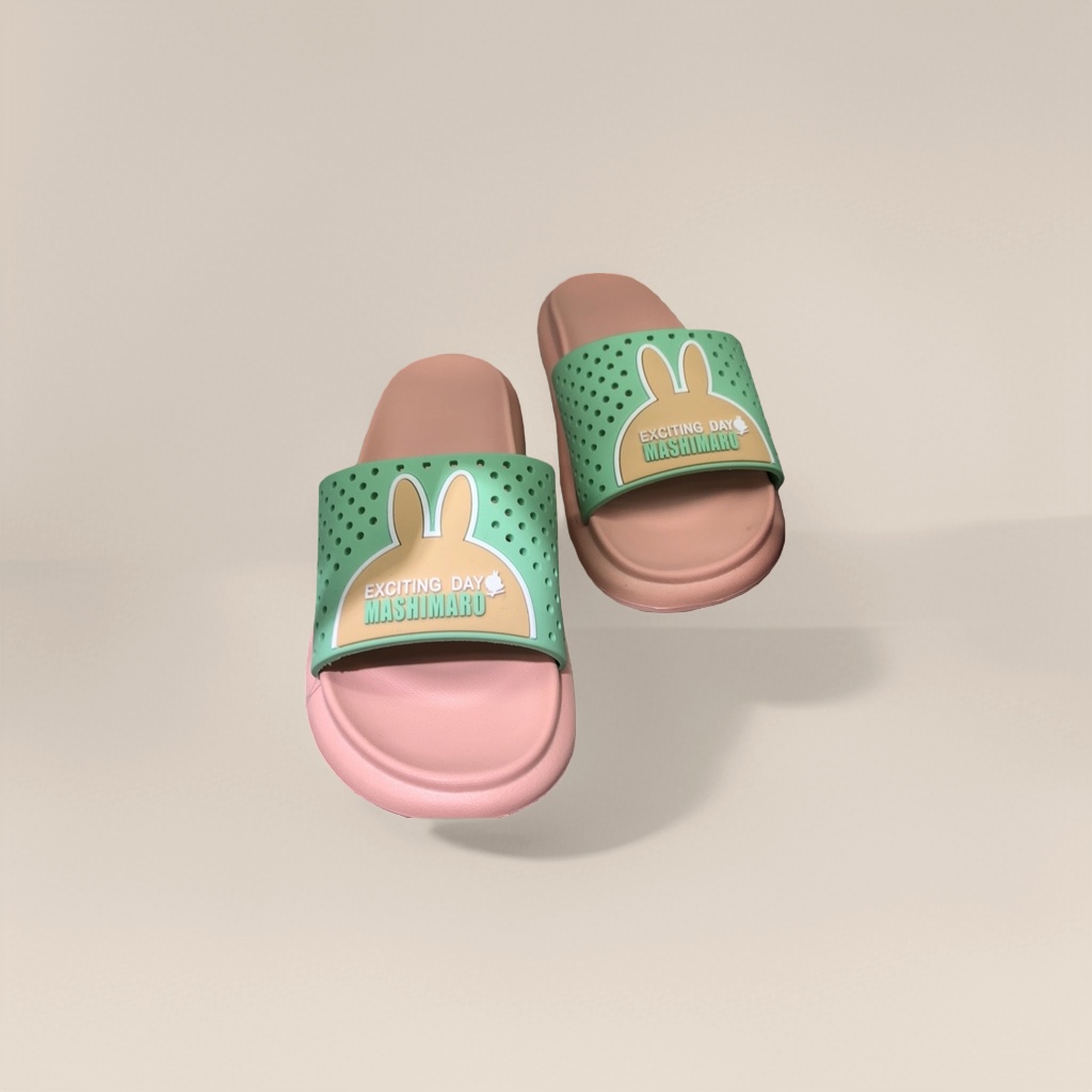 Cute cartoon rabbit pattern slippers for home use with soft soles and anti-slip properties Application Scenario