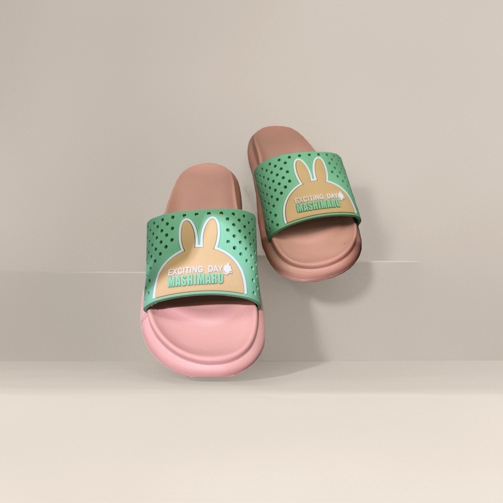 Cute cartoon rabbit pattern slippers for home use with soft soles and anti-slip properties Specification image