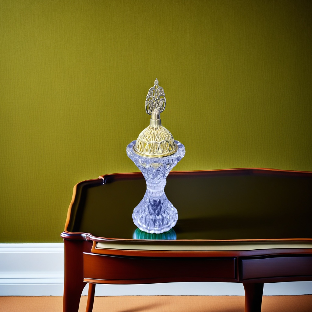 Crystal golden lid aroma diffuser decorative item, living room, study, desktop decoration 093256638 Application Scenario
