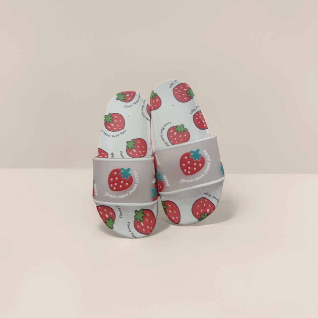 Cute soft-soled strawberry-patterned slippers for indoor anti-slip home use Specification image