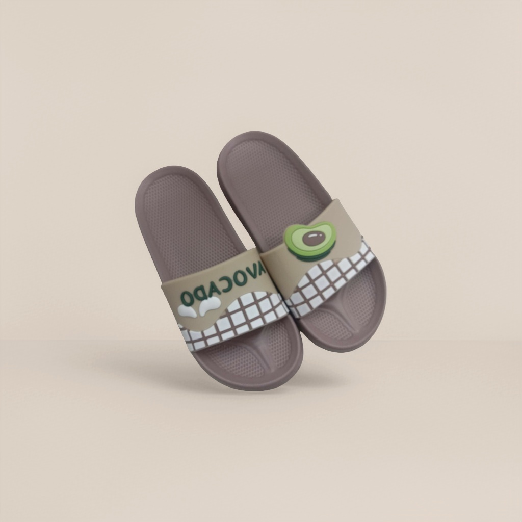 Cute avocado patterned soft-soled slippers, comfortable and anti-slip home slippers details Picture