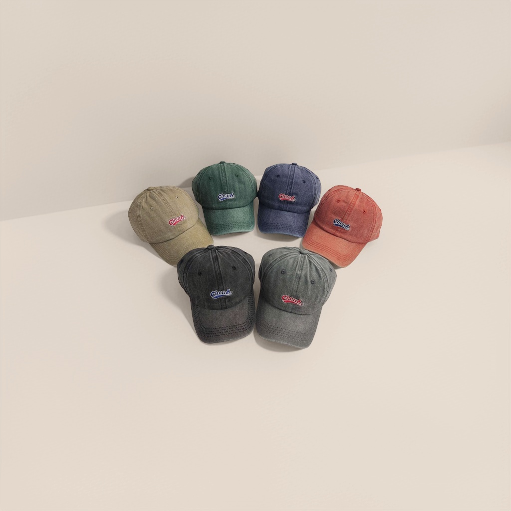 Six-color baseball cap Cicuh embroidered logo set Specification image