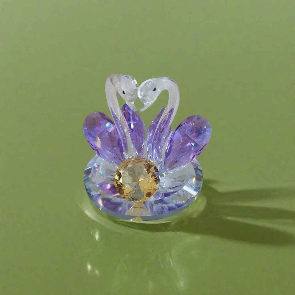 Crystal swan ornaments, exquisite decorative ornaments, high-end home ornaments, elegant artistic ornaments. 095345910