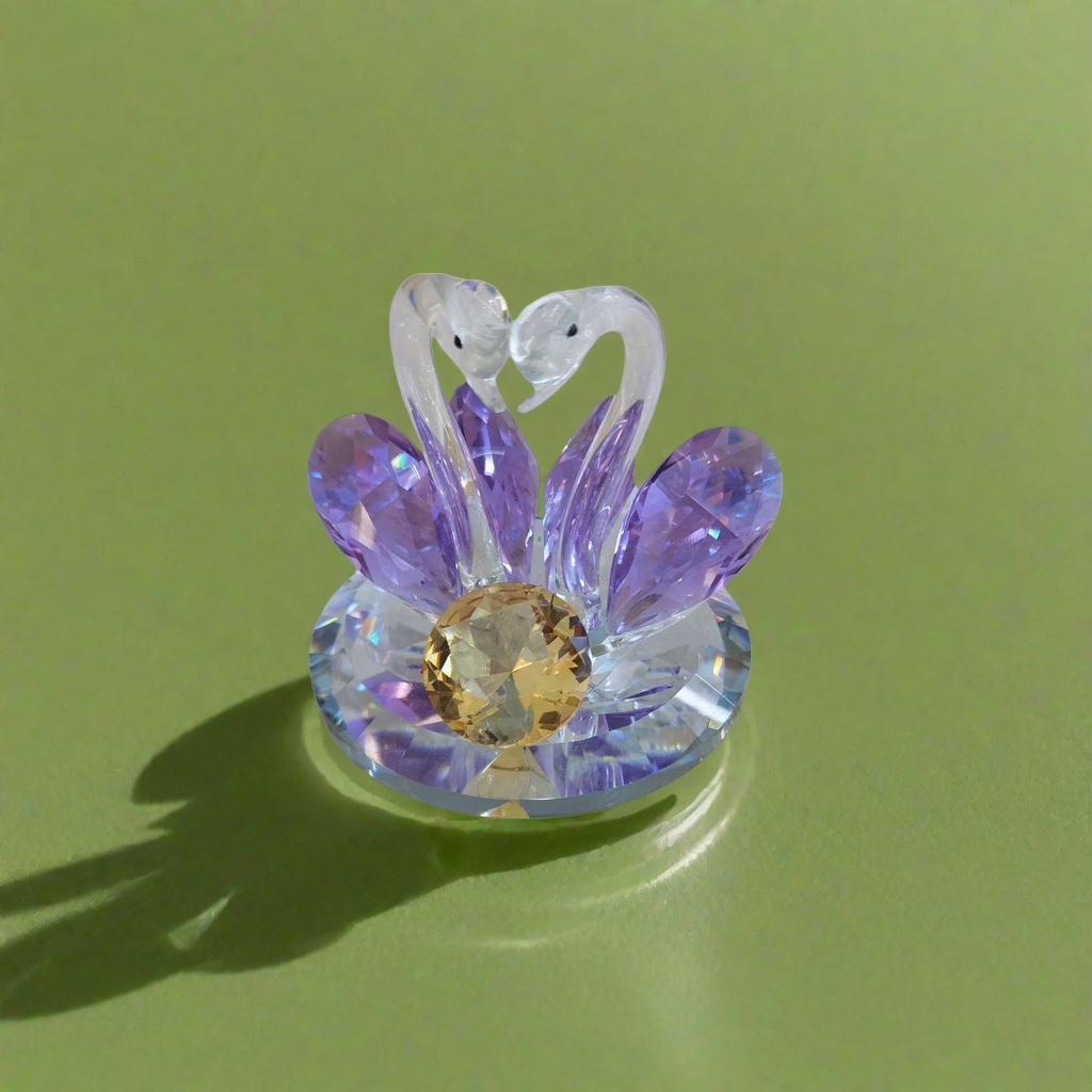 Crystal swan ornaments, exquisite decorative ornaments, high-end home ornaments, elegant artistic ornaments. 095345910 Specification image