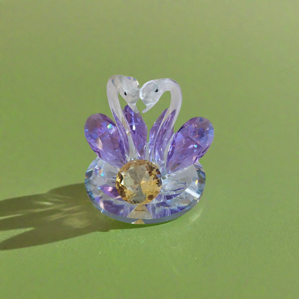 Crystal swan ornaments, exquisite decorative ornaments, high-end home ornaments, elegant artistic ornaments. 095345910 Application Scenario