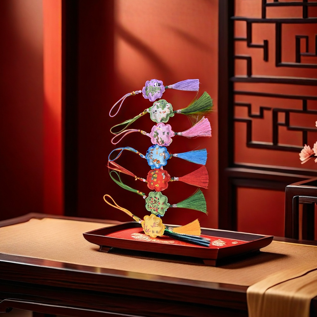刺绣香囊手工制作端午节传统饰品驱邪避灾清香天然细节图