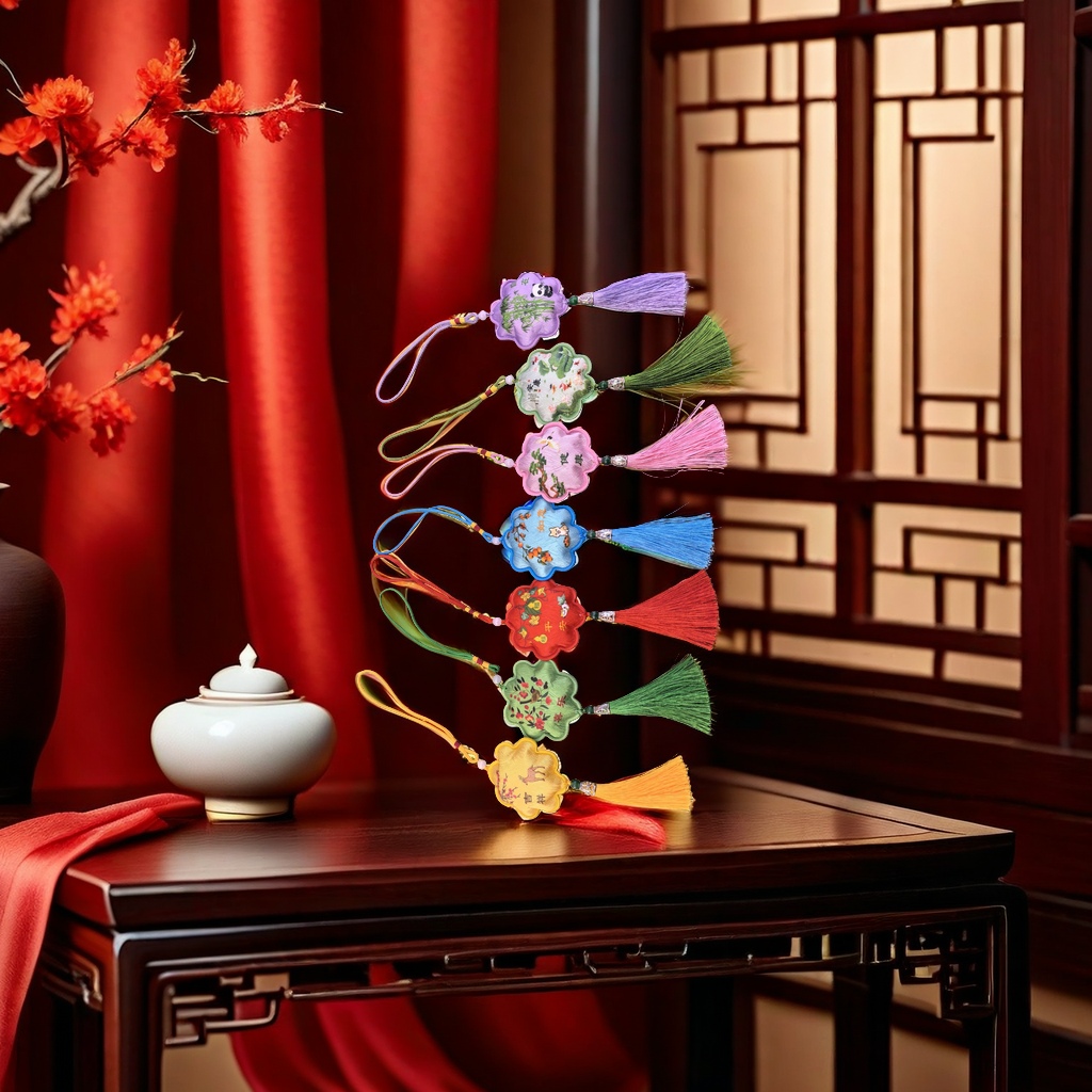 刺绣香囊手工制作端午节传统饰品驱邪避灾清香天然产品图