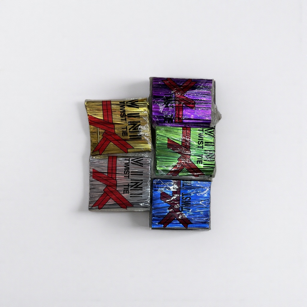 Colored metallic texture twist strap, 12mm 3m transparent anti-slip packaging strap, industrial packing strap