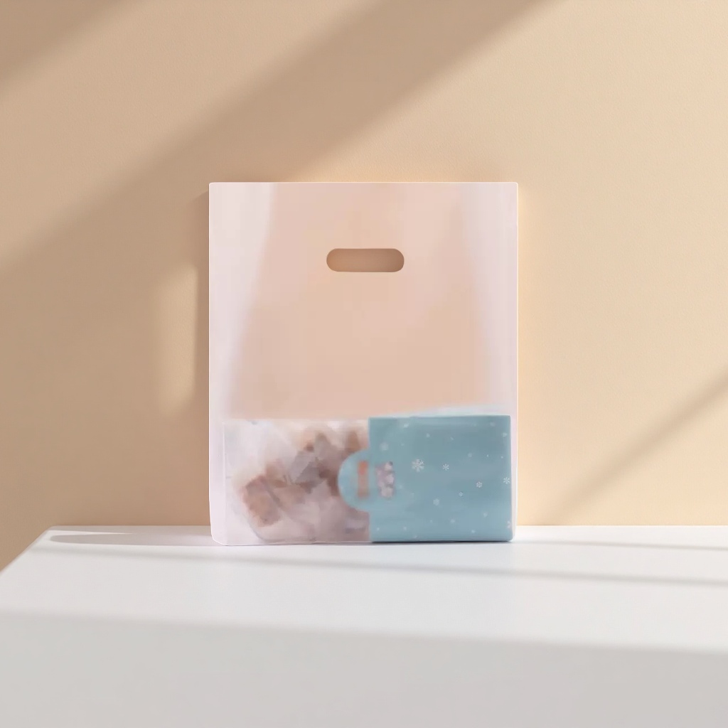 Transparent plastic bags, product packaging bags, reusable eco-friendly bags, large-capacity thickened leak-proof bags details Picture
