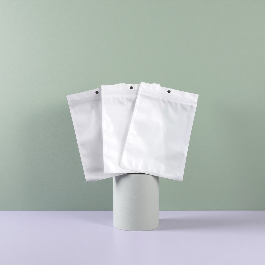 White plastic bags are reusable, eco-friendly, large-capacity shopping bags, and household storage bags