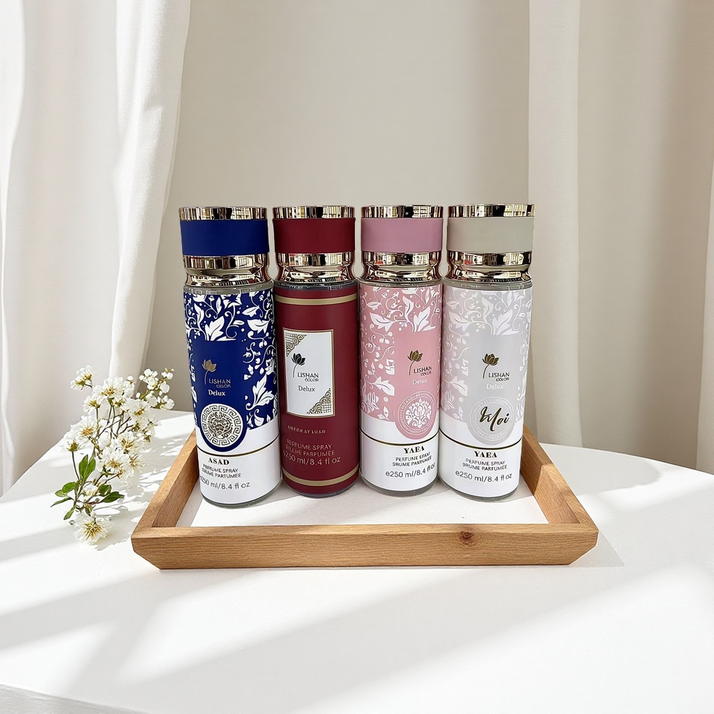 LISHAN OCCOR Delux four perfume spray bottles in colorful design gift box Application Scenario