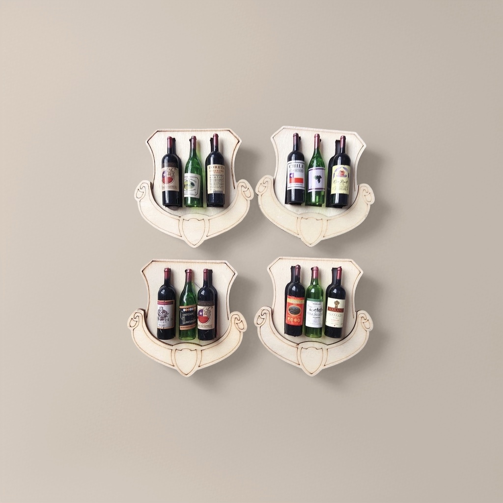 迷你酒瓶木制酒架仿真水果木盒笔记本桌面布置