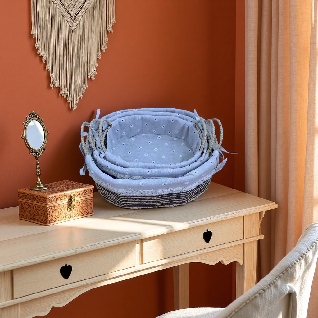 编织篮藤编收纳篮多功能家居用品手工编织篮子