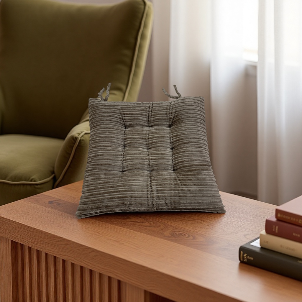 Brown striped car seat cushion, anti-slip and breathable seat cushion, thickened comfortable seat cushion details Picture