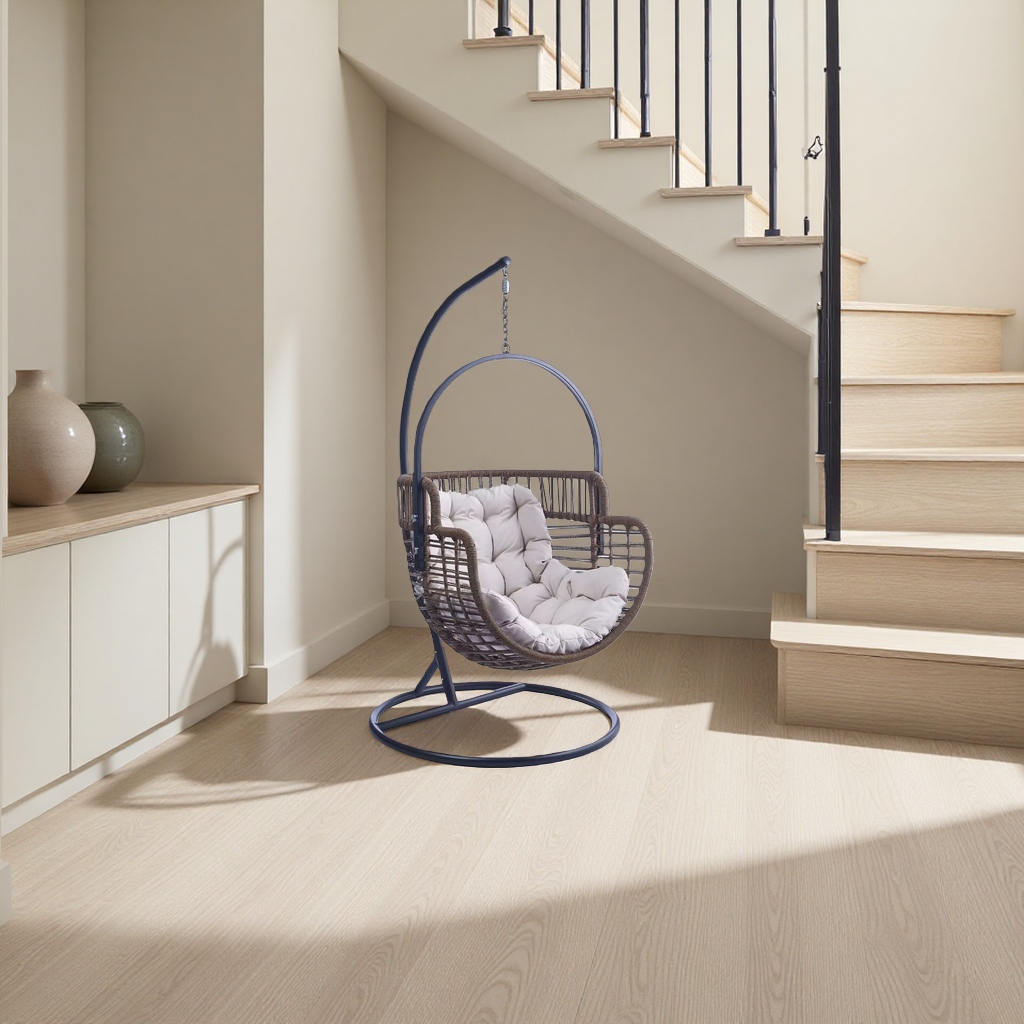 The suspended rattan rocking chair is comfortable, breathable and suitable for outdoor balconies details Picture