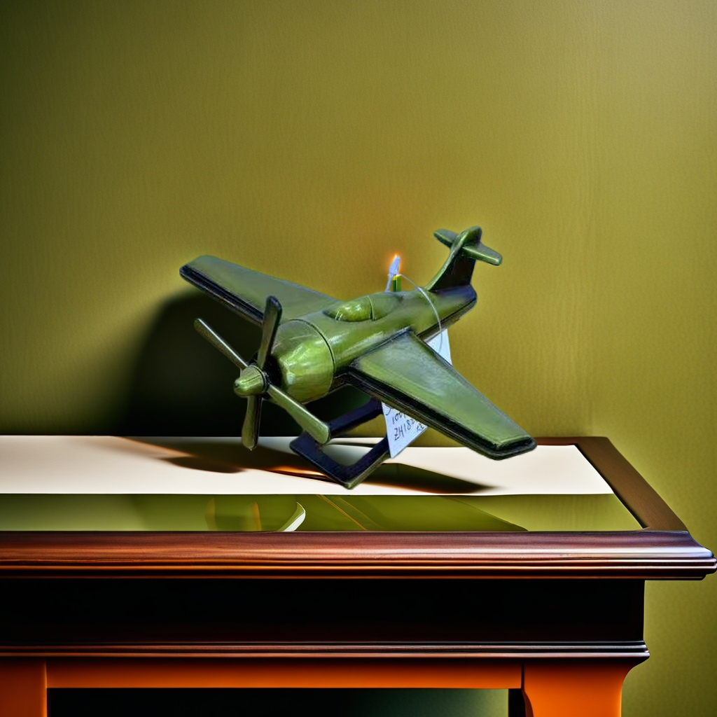 Green aircraft model assembly toys, children's educational building blocks, gifts for boys and girls details Picture
