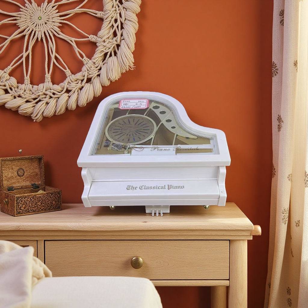 Piano-shaped music box with pleasant melody, a classic and fun music box for children, and a classic craft gift ornament details Picture