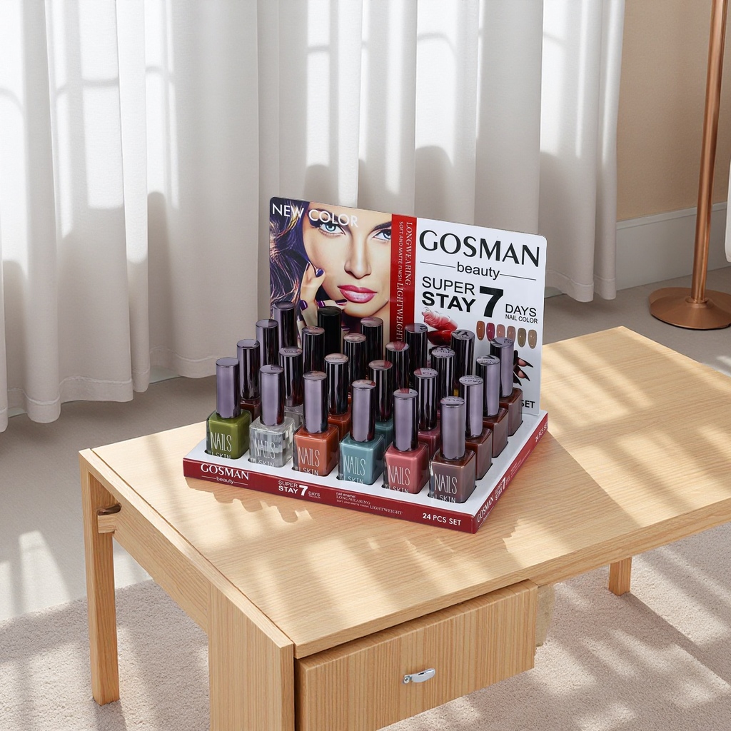 GOSMAN beauty SUPER STAY 7 DAYS NAIL COLOR 24 PCS SET 指甲油套装 Specification image