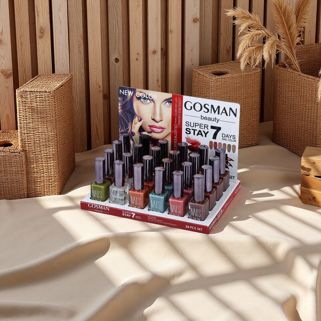 GOSMAN beauty SUPER STAY 7 DAYS NAIL COLOR 24 PCS SET 指甲油套装 details Picture