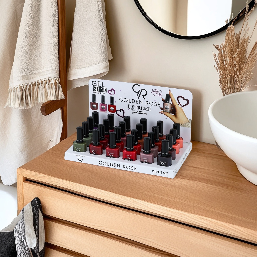 Golden Rose Extreme Gel Shine Nail Polish Set for long-lasting luster and anti-peeling Application Scenario