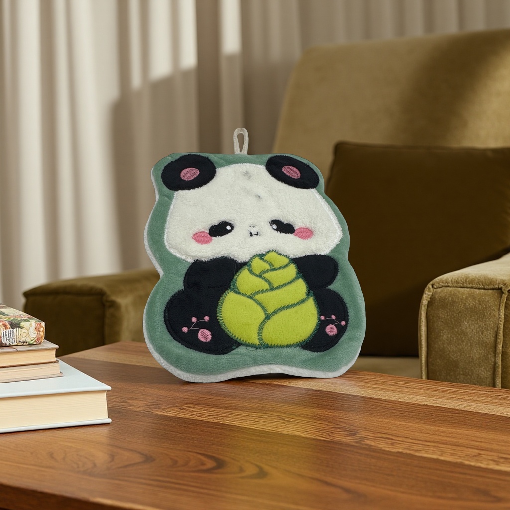 Thickened panda pattern towel, soft and absorbent household bathroom towel Application Scenario