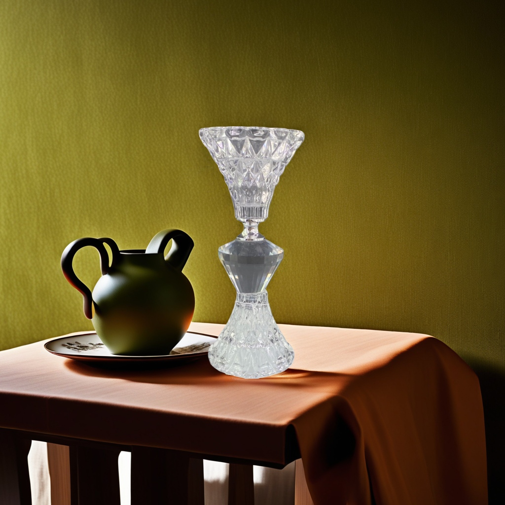 Crystal candlestick, simple Nordic-style home decoration item, living room and bedroom candlestick item, 112850789 Application Scenario