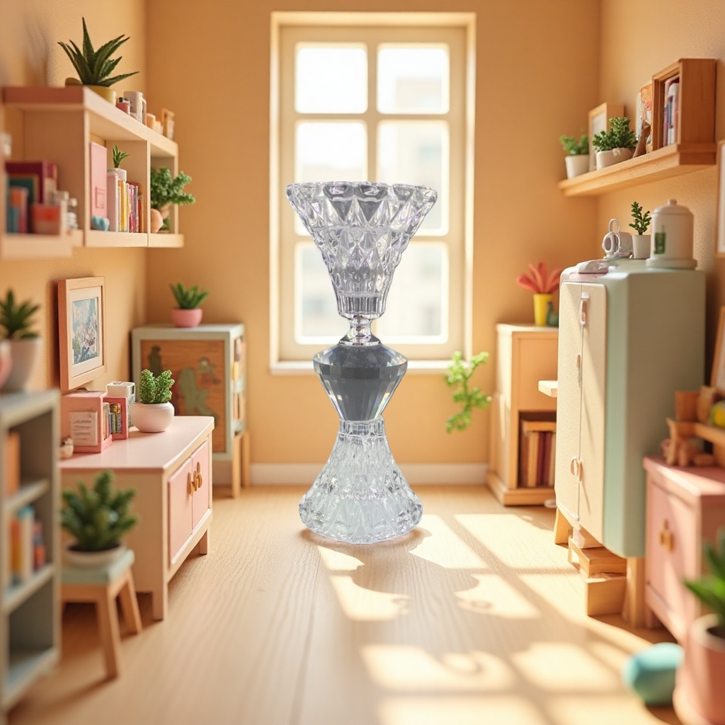 Crystal candlestick, simple Nordic-style home decoration item, living room and bedroom candlestick item, 112850789