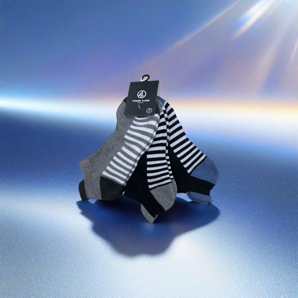 Three pairs of striped short socks are comfortable, breathable, soft and thick Application Scenario